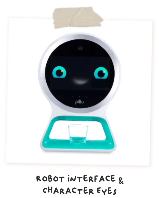 Project: robot interface and character eyes (Pillo)