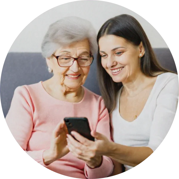 Caretaker with an elderly parent