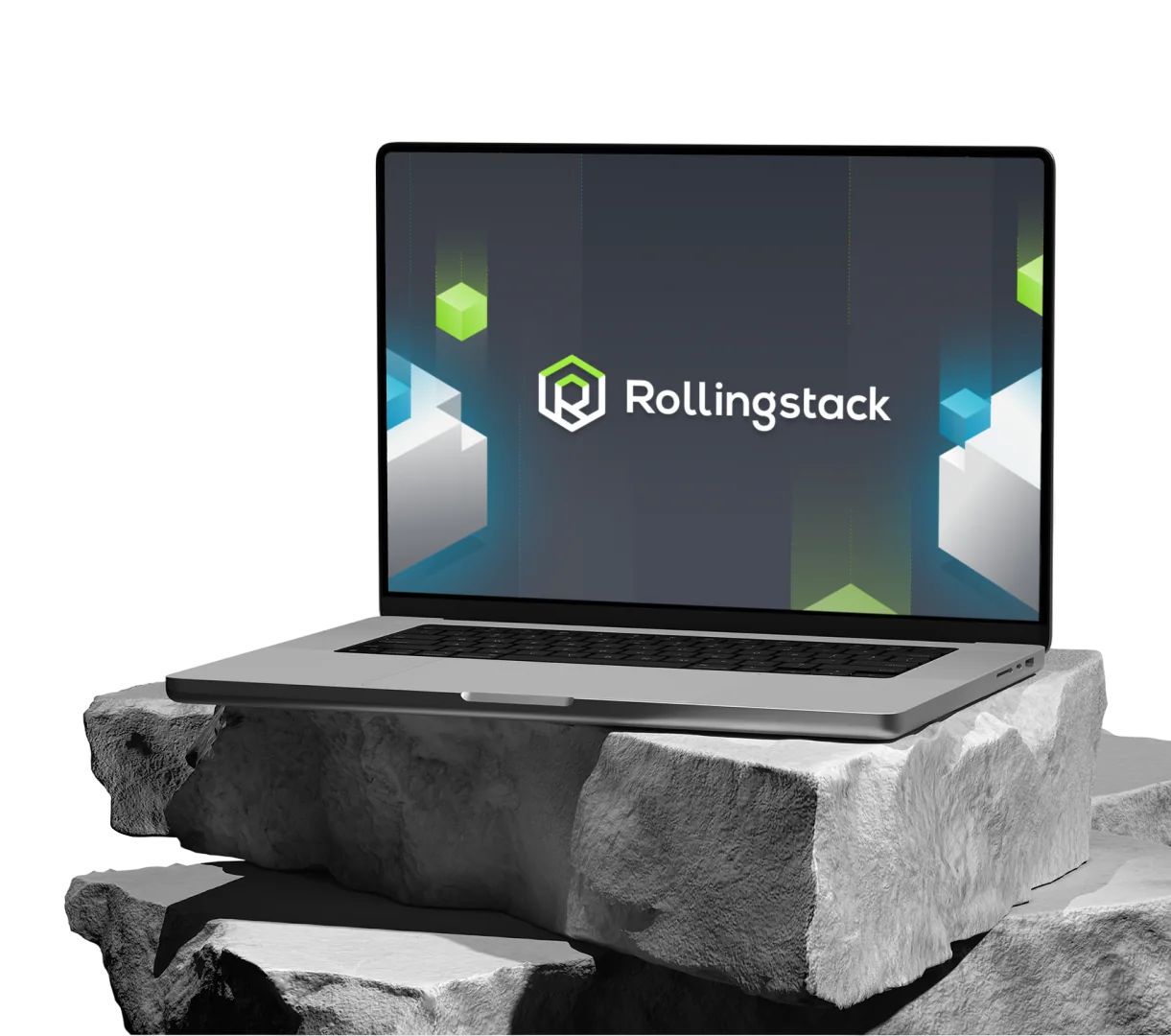 Rollingstack interface on a laptop