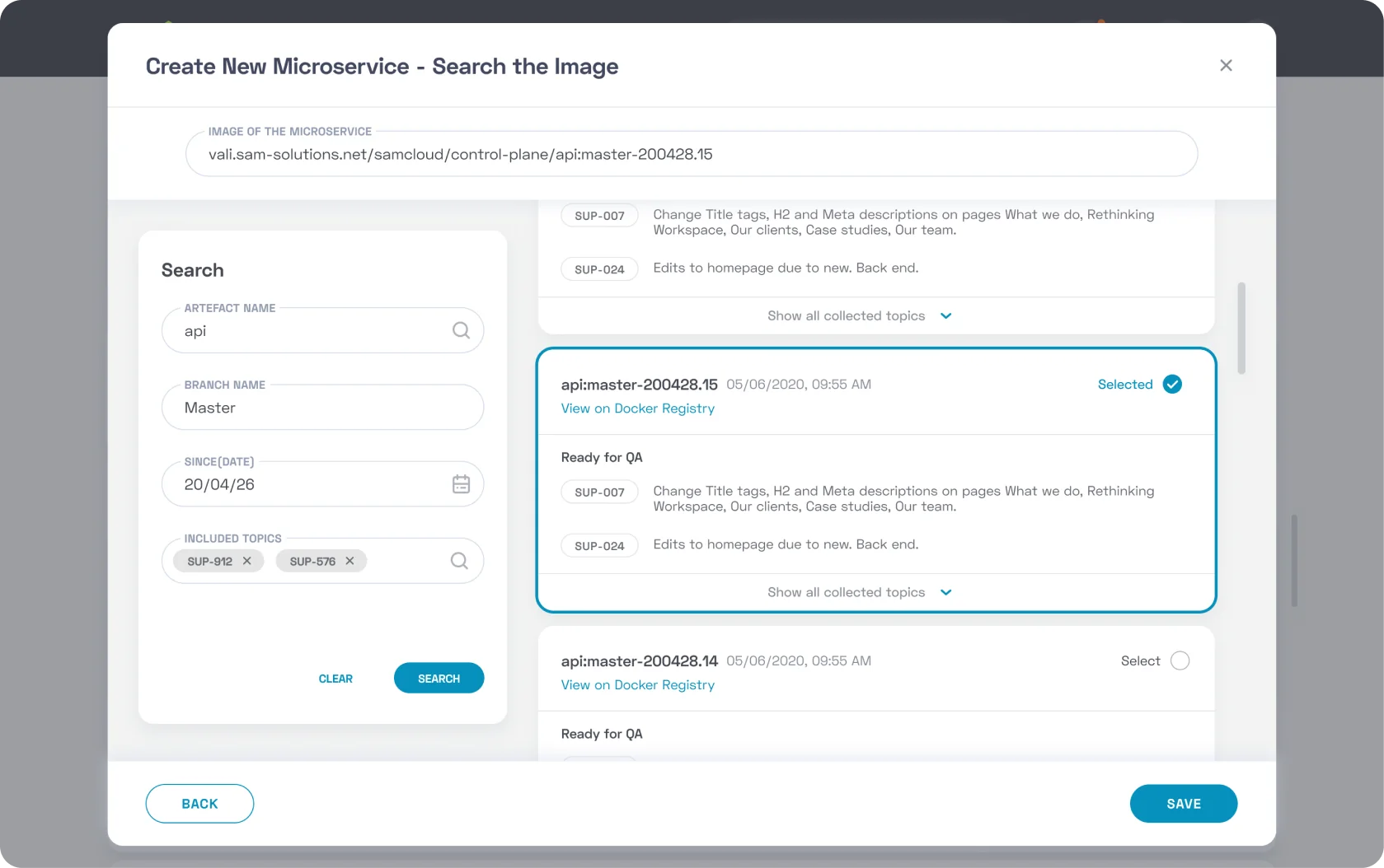 Create new microservice