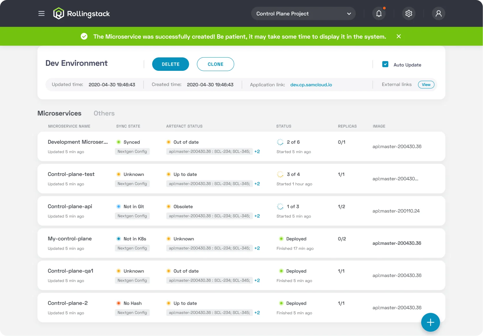 Create new microservice